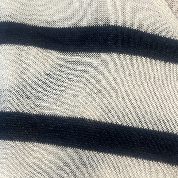 Frame White Multi Striped Knit Drawstring Maxi Dress - Picture 8 of 12